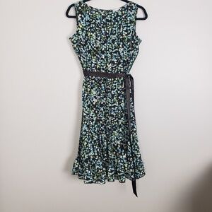 Sandra Darren sleeveless floral dress C10